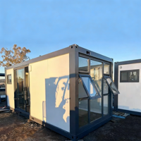 Casa Modular de Acero de Alta Calidad PTH para Dormitorio, Totalmente Equipada para Alojamiento o Uso de Oficina, Diseño de Paquete Plano
