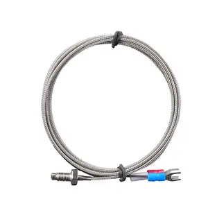 Screw Indexing E K Type Metal Shielded Wire M8 Thread Specification Thermocouple Temperature Sensor