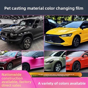 Film de protection auto-adhésif pour carrosserie de voiture GT Silver Grey Frosted Black Alexandria Metal Crystal PVC, rouleau complet, film PET changeant de couleur - Product Image 1