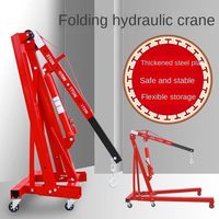 Cric de levage hydraulique pliable de 2 tonnes avec roues pour atelier, grue de levage de moteur, cric hydraulique pour voiture