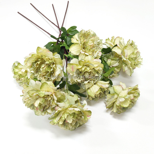 Bán Buôn Chất Lượng Cao Hoa Nhân Tạo Duy Nhất Thân Cây 3 Hoa Lụa Mẫu Đơn Hoa Nhân Tạo Hoa Mẫu Đơn Hoa Tường Cho Đám Cưới Trang Trí - Product Image 4