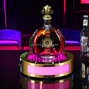 Luxury LED Infinite Abyss <b>Wine</b> Presenter, Golden Stainless Steel Luminous Stand for Bar VIP Bottle Service - Product Image 4