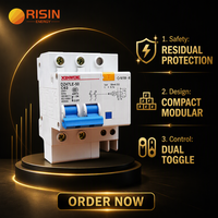 Disjoncteur différentiel XINWDE 2P RCBO RCCB 230V 30mA 4kA AC pour la distribution d'énergie