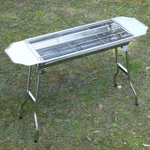 Barbecue portable en acier inoxydable pour 3 à 5 personnes, barbecue d'extérieur, design pliable, léger, construction durable - Product Image 1