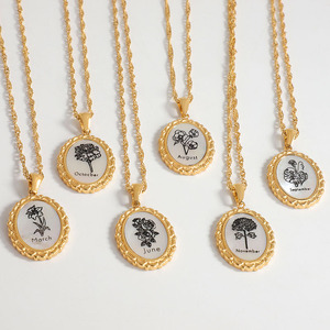 MICCI – collier en acier inoxydable plaqué or 18K avec pendentif fleur de naissance de 12 <span class=keywords><strong>mois</strong></span> pour femme, nouvelle mode <span class=keywords><strong>2022</strong></span> - Product Image 5