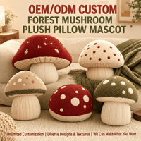 Coussin en peluche personnalisé, animal en peluche champignon de la forêt, jouet doux, mascotte, OEM ODM, décoration intérieure, cadeau, fabricant, vente en gros, usine, sur mesure