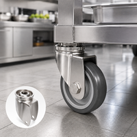 Support de roue pivotante robuste en acier inoxydable pour chariot industriel – Pièces de rechange pour roues de chariot