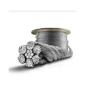 Safety 201 304 Corrosion Resistance 7*19 7*7 High Tensile steel cable 20mm 24mm Steel Wire Rope