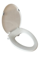 Nouveau couvercle de siège de toilette en PP, style en forme de V, avec fonction de fermeture douce