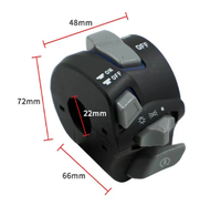 Interruptor Combinado con Botón de Modificación de Luces para Motocicletas y Vehículos Eléctricos, Interruptor de Bocina LED, Interruptor de Arranque y Interruptor de Emergencia