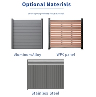 Clôture en alliage d'aluminium écologique avec revêtement non toxique, hauteur de 6 pieds, design moderne, adaptée aux familles, pour jardin et cour.