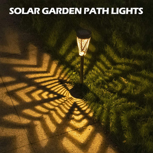 Solar Iron Lawn <b>Light</b> With <b>Led</b> <b>Light</b> Sensor Outdoor Garden Pathway Lighting Water Resistant - Product Image 2