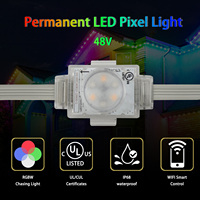 Luces de Navidad Inteligentes Direccionables para Exteriores, Luces LED Permanentes para Exteriores con Riel de Aluminio y Píxeles, Luces Puntuales LED para Fiestas
