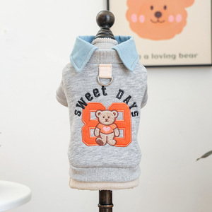 Suéter Casual <span class=keywords><strong>de</strong></span> Dos Piezas con Diseño <span class=keywords><strong>de</strong></span> Osito y Letras para <span class=keywords><strong>Perros</strong></span> Pequeños, Cachorros y Gatos, Cómodo, Estilo Universitario, OEM/ODM - Product Image 5