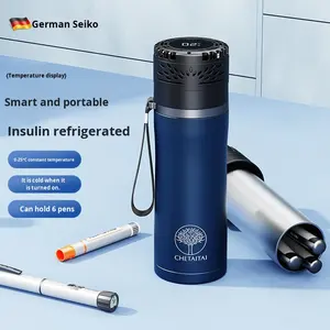 Medical Grade Insulina Thermos Copo De Aço Inoxidável com Modos De Refrigeração E Aquecimento Temperatura Display Conjunto De Carregamento Fabricante - Product Image 1
