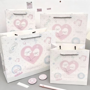 Bolsa de Regalo con Diseño de Gatito de Dibujos Animados, de Alta Calidad, Delicada y de Cartón Blanco Grueso, Bolsa de Embalaje de Regalo de Gran Capacidad - Product Image 2