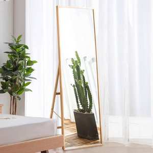 Miroir mural de luxe en bois massif nordique 2025 pour salle de bain, décoration intérieure, mobilier de salon - Product Image 3