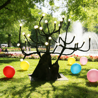Éclairage LED pour mariage sur la plage, éclairage LED de Noël, événements de vacances, arbre en résine perlée, éclairage de parc sur le thème de la nature