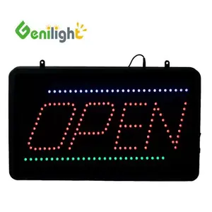 Genilight закрытый светодиодный деловой открытый знак 56*33 см рекламный щит Электрический дисплей знак с двумя режимами мигающий и устойчивый