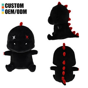 Vendita calda brutto simpatico <span class=keywords><strong>dinosauro</strong></span> <span class=keywords><strong>nero</strong></span> pesato peluche giocattolo Squishy animale film figura bambola di peluche personalizzato - Product Image 3