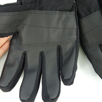 Gants de ski personnalisés pour hommes imperméables et réfléchissants avec paume en cuir antidérapante pour l'hiver