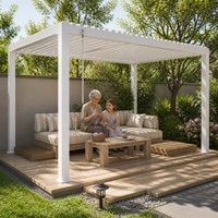 Cabane de Luxe pour Resort 4x4m Style Tropical, Pavillon de Piscine en Aluminium, Abri de Plage Étanche, Fournisseur en Gros pour l'Extérieur