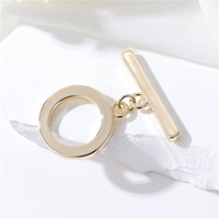 Fournisseur en gros d'accessoires de bijoux DIY en laiton plaqué or 14 carats, connecteurs de fermoirs OT pour colliers et bracelets, fermoirs à bascule