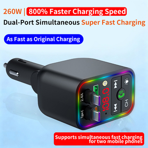 <span class=keywords><strong>Cargador</strong></span> de Coche Retráctil BT 5.3 con Starlight, Carga Rápida de 30W, Puertos Tipo-C y USB, Transmisor FM, Compatible con Cámara y Reloj Inteligente - Product Image 3