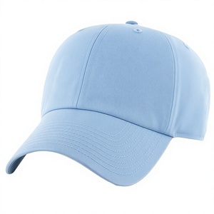 <b>Light</b> Blue 6-Panel Baseball Cap Unisex Adjustable Fitted Solid Color Cotton Twill Casual <b>Hat</b> for Adults - Product Image 2