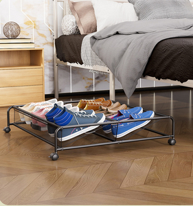 <strong>Under</strong> Bed Shoe <strong>Storage</strong> With Wheels Organizer Sturdy Metal Frame &amp; Breathable Mesh Rolling <strong>Storage</strong> Container <strong>Under</strong> the Bed <strong>Sofa</strong> - Product Image 6