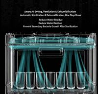 Boîte de rangement transparente tendance en plastique, anti-poussière, pour la cuisine, la vaisselle, le bureau et l'organisation des articles divers