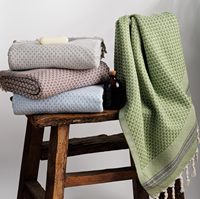 Drap de bain certifié de luxe ultra doux à séchage rapide Serviette de plage pour bain turc en micro gaufre 70x40 ''surdimensionnée