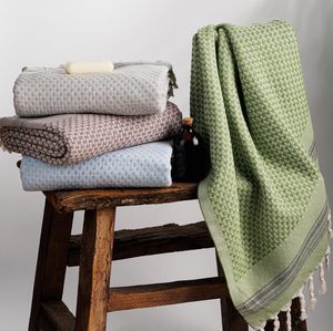 Certified Luxury Ultra Soft Quick-Dry Bath Sheet Micro Waffle Turkish Bath Beach Towel 70x40'' Oversized