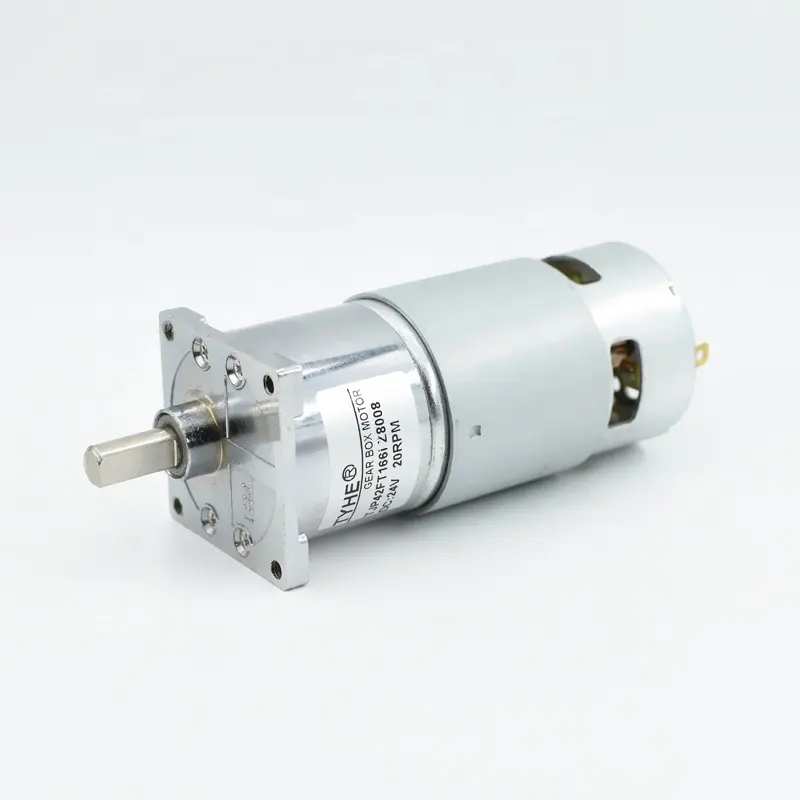 Motor de engrenagem de aço 42mm, motor de engrenagem 24v 12v rs775 10 rpm 1200rpm velocidade alta torque 50kg 35 w pmdc motor de engrenagem para broca