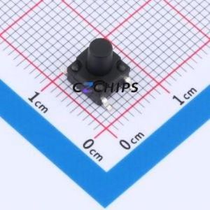 TS017A-TBY1EH8.0 Tactile Switch SMD-4P,6.1x6.1mm Switch Single Pole Single Throw Round Button 1.8N Vertical Mount - Product Image 1