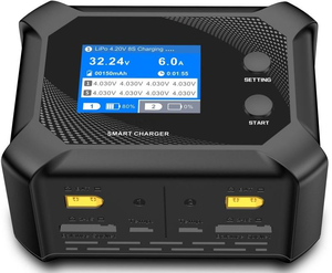 New UP13 AC Charger 200W Dual Channel 2*10A 2-8S High Power Plastic Charging Device For FPV <b>Drones</b> RC Airplane <b>Accessories</b> - Product Image 5