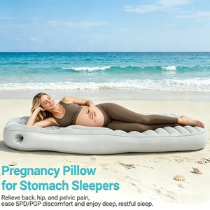 <span class=keywords><strong>Almohada</strong></span> Inflable <span class=keywords><strong>de</strong></span> <span class=keywords><strong>Maternidad</strong></span> con Orificio para la Cabeza para Mujeres Embarazadas - Diseño en Forma <span class=keywords><strong>de</strong></span> O <span class=keywords><strong>de</strong></span> PVC Ecológico, Soporte Abdominal para Dormir Boca Abajo - Product Image 4