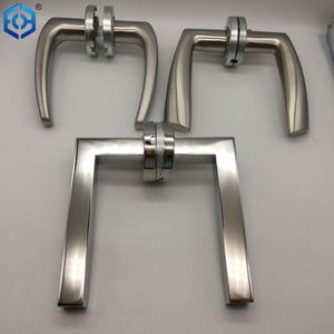 Poignées de porte en acier inoxydable satiné Poignée de levier de porte de confidentialité avec rose ronde - Product Image 6