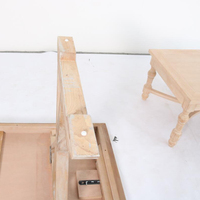 Table de salle à manger rectangulaire pliable en bois de chêne massif de campagne française pour l'événement de banquet de mariage