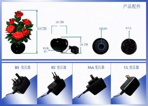 Lámpara Decorativa LED de Plástico con Forma de Flor, Luz Nocturna USB, Tulipán, Rosa, Lámpara de Fibra Óptica, Flor de Fibra Óptica, Creativa - Product Image 5