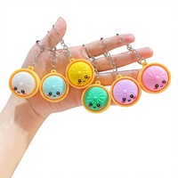 Porte-clés poupées Xiaolongbao simulées, breloques de sac pour couple, accessoires de porte-clés de voiture, petits cadeaux