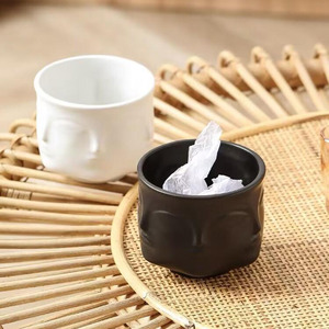 <span class=keywords><strong>Maceta</strong></span> de cerámica creativa, jarrón en <span class=keywords><strong>maceta</strong></span> con planta blanca y negra, <span class=keywords><strong>maceta</strong></span> con cara humana abstracta, jarrón de escritorio, decoración del hogar de artista - Product Image 5