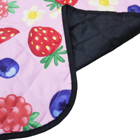 Échantillon disponible, tapis de pique-nique pliable en coton et lin épaissi, pour le camping en plein air, résistant à l'humidité, personnalisable