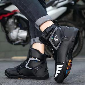 Üretici özel OEM yüksek kalite kapalı profesyonel spor pamuk kumaş motosiklet ayakkabı - Product Image 4