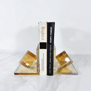 Lujo Cristal Precio al por mayor Oficina en casa <span class=keywords><strong>Estilo</strong></span> contemporáneo Sujetalibros de lujo Decoración de mesa - Product Image 1