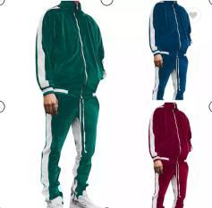 <span class=keywords><strong>Tuta</strong></span> da calcio design personalizzata all'ingrosso per <span class=keywords><strong>uomo</strong></span> taglie forti in <span class=keywords><strong>velluto</strong></span> traspirante cerniera inverno e primavera tute sportive - Product Image 5