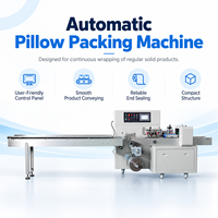 Machine d'emballage automatique horizontale pour coussins en plastique, avec système HFFS haute vitesse, pour l'emballage de biscuits et de snacks alimentaires
