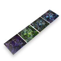 Dompet CD Lipat 8 Panel Berbahan Karton Cetak Warna Penuh Seni Abstrak Untuk Kemasan Album Musik