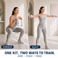 Kit d'entraînement de force portable, ensemble haltères et kettlebells 2-en-1 avec poids portables pour la maison, vente en gros de matériel de fitness