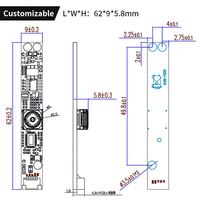 5MP otomatik odaklama USB ücretsiz sürücü kamerası Webcam 48 62x9mm PCB uzun şerit 2K Ai kamera modülü